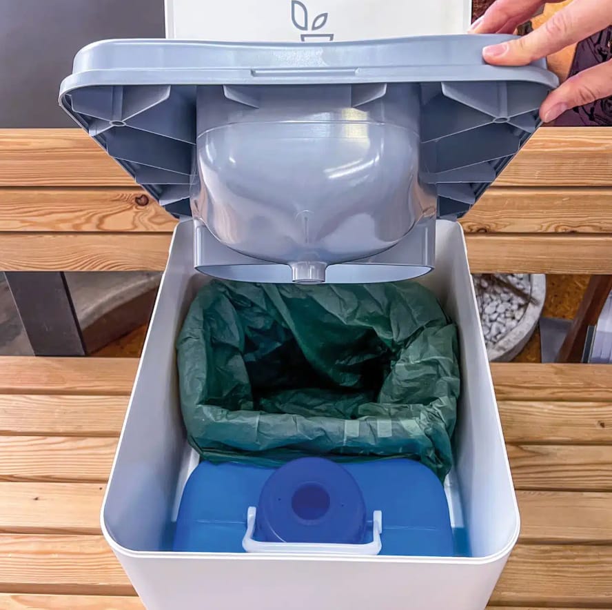 Trelino Trenntoilette mit eingelegtem Beutel
