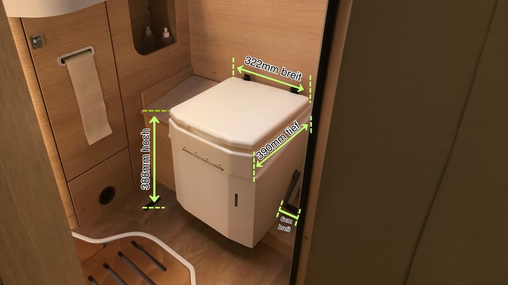 Einbaumaße einer Trenntoilette im Raumbad